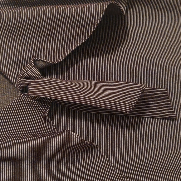 NWOT Cremieux Navy Blue & White Striped Dress Size L - Picture 4 of 5